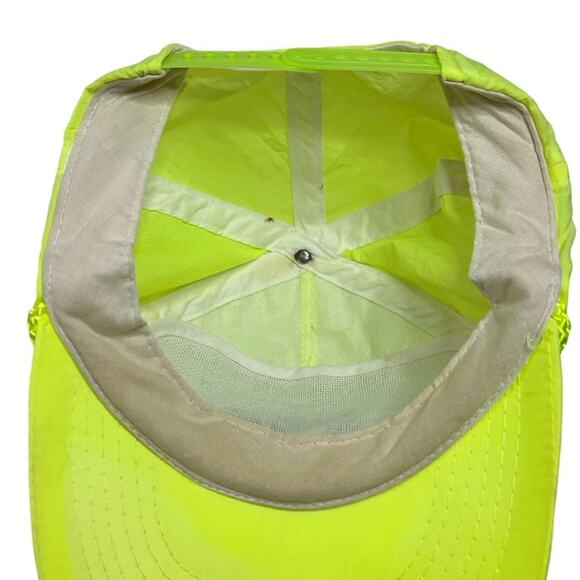 80s trucker hat jim beam neon yellow nylon - Picture 6 of 6
